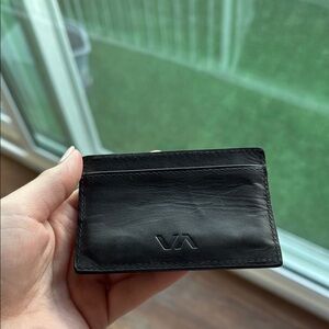 RVCA Black Key and Card Holder with Minimalist Design
